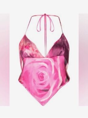 Kim Shui Dusty Rose Silk Top